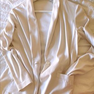 White cotton blazer